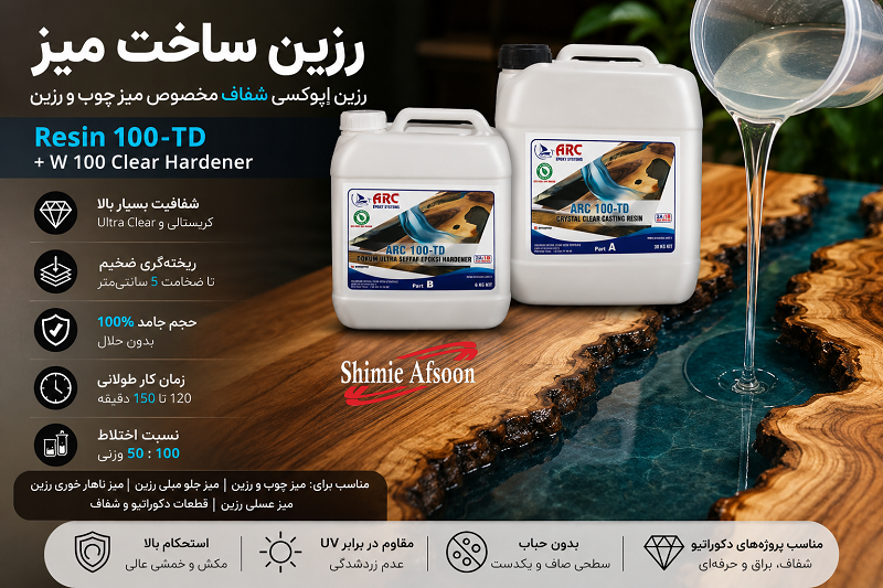رزین ساخت میز
